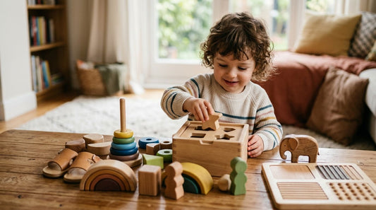 Wooden toys for children with sensory processing needs