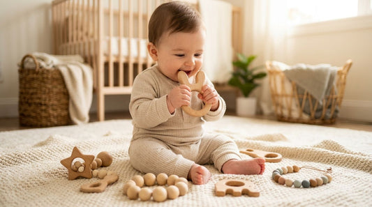 Wooden teething toys for babies