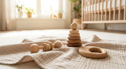 Wooden toys for newborns and babies
