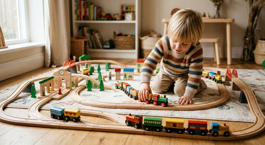 How much does a wooden train set cost?