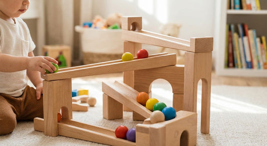 Wooden ball tracks for toddlers