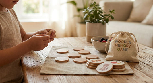 Wooden memory matching games for kids
