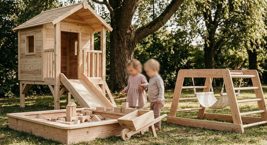 Wooden garden and outdoor toys for toddlers