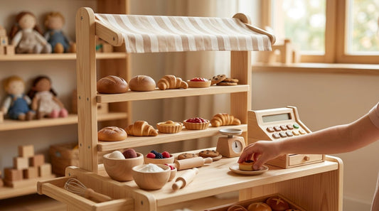 Wooden pretend bakery playsets