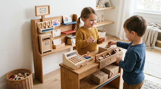 Wooden pretend post office playsets