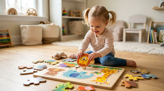 Wooden floor puzzles for toddlers