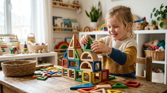 Best wooden magnetic building tiles for preschoolers