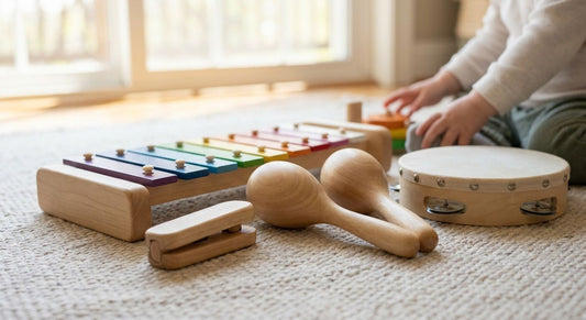 Wooden musical instruments for toddlers