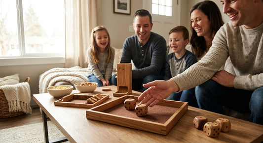 Wooden dice games for family game night