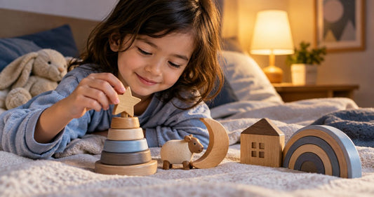 Wooden toys for calming bedtime routines
