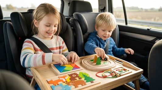 Wooden travel toys for long car journeys