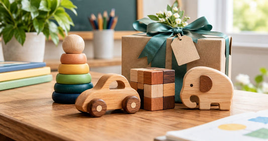 Wooden toys as teacher thank you gifts