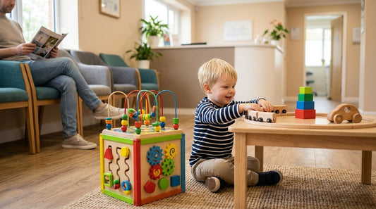 Wooden toys for GP and dentist waiting rooms