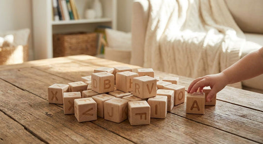 Wooden ABC letter blocks for early learning